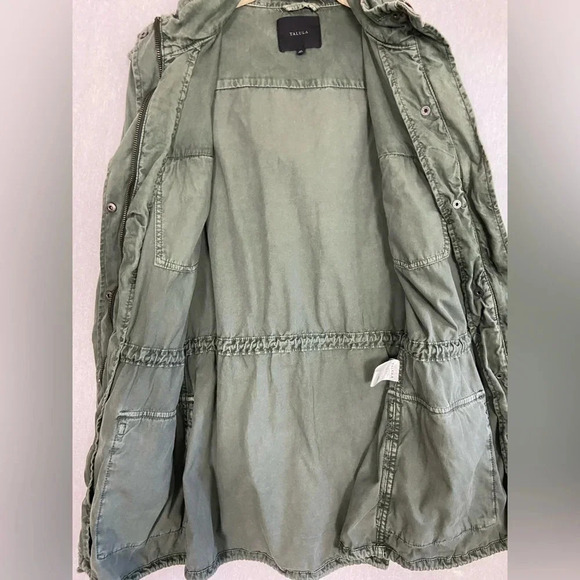 Talula  Aritzia Trooper Anorak Army Cargo lightweight hooded jacket Sz Xs - Picture 4 of 14